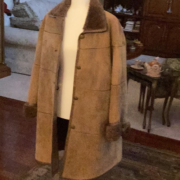 Shearling Brown suede coat - Picture 11 of 14